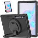 For Samsung Galaxy Tab S6 T860 Shockproof TPU + PC Protective Case with 360 Degree Rotation Foldable Handle Grip Holder & Pen Slot(Black)