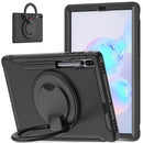 For Samsung Galaxy Tab S6 T860 Shockproof TPU + PC Protective Case with 360 Degree Rotation Foldable Handle Grip Holder & Pen Slot(Black)