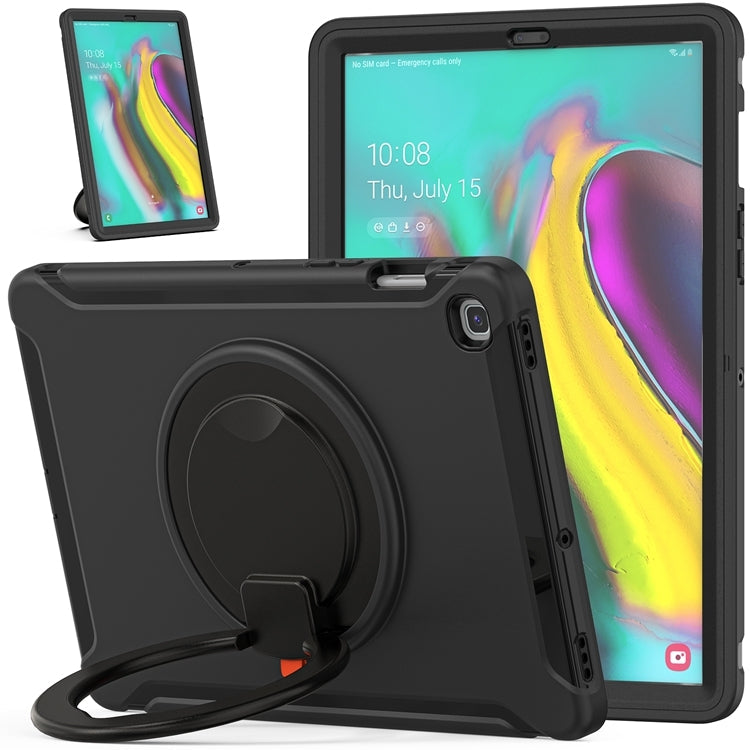 For Samsung Galaxy Tab S5e 10.5 inch T720 2019 Shockproof TPU + PC Protective Case with 360 Degree Rotation Foldable Handle Grip Holder & Pen Slot(Black)