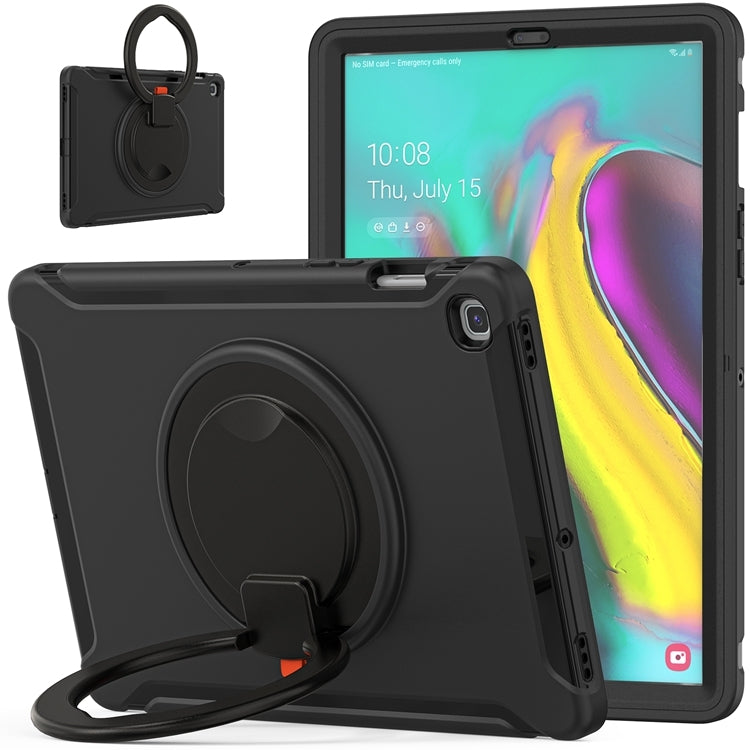 For Samsung Galaxy Tab S5e 10.5 inch T720 2019 Shockproof TPU + PC Protective Case with 360 Degree Rotation Foldable Handle Grip Holder & Pen Slot(Black)