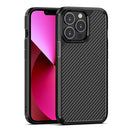 Pioneer Carbon Fiber Texture Shockproof TPU + PC Case For iPhone 13(Black)