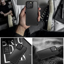 Pioneer Carbon Fiber Texture Shockproof TPU + PC Case For iPhone 13 Pro(Black)