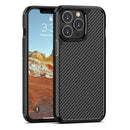Pioneer Carbon Fiber Texture Shockproof TPU + PC Case For iPhone 13 Pro Max(Black)