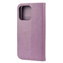 Butterfly Flower Pattern Horizontal Flip Leather Case with Holder & Card Slots & Wallet For iPhone 13 Pro Max(Light Purple)