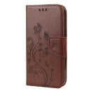 Butterfly Flower Pattern Horizontal Flip Leather Case with Holder & Card Slots & Wallet For iPhone 13 Pro Max(Brown)