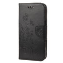 Butterfly Flower Pattern Horizontal Flip Leather Case with Holder & Card Slots & Wallet For iPhone 13 Pro Max(Black)