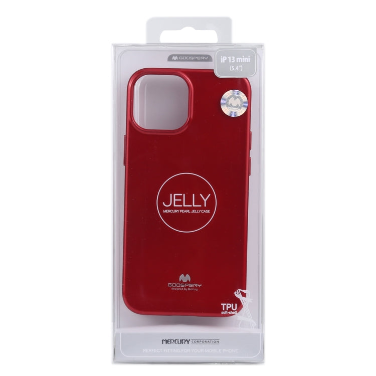 GOOSPERY JELLY Full Coverage Soft Case For iPhone 13 mini(Red)