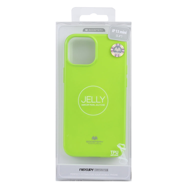 GOOSPERY JELLY Full Coverage Soft Case For iPhone 13 mini(Green)