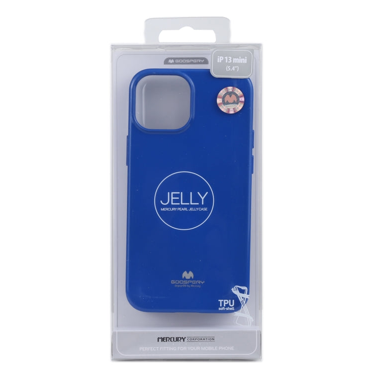 GOOSPERY JELLY Full Coverage Soft Case For iPhone 13 mini(Blue)