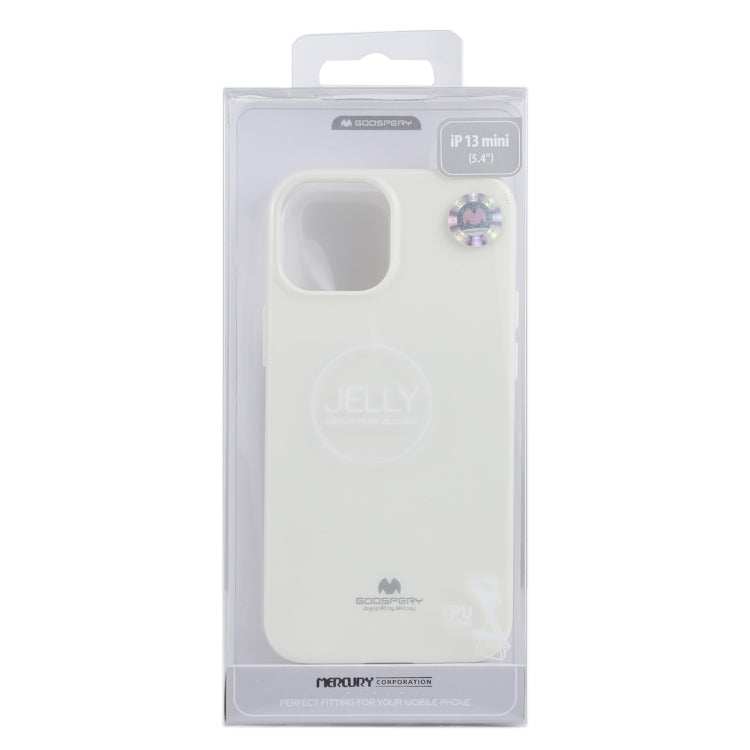 GOOSPERY JELLY Full Coverage Soft Case For iPhone 13 mini(White)