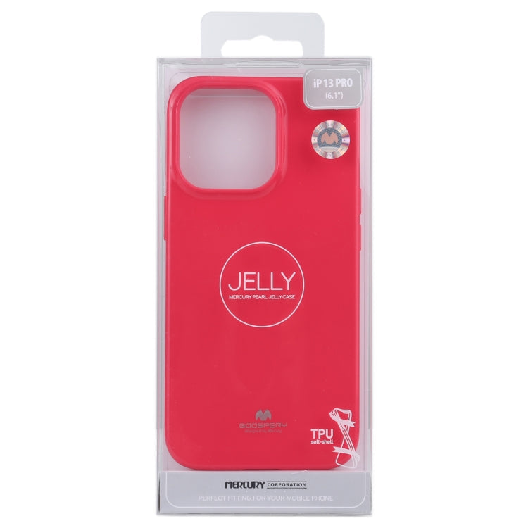 GOOSPERY JELLY Full Coverage Soft Case For iPhone 13 Pro(Rose Red)