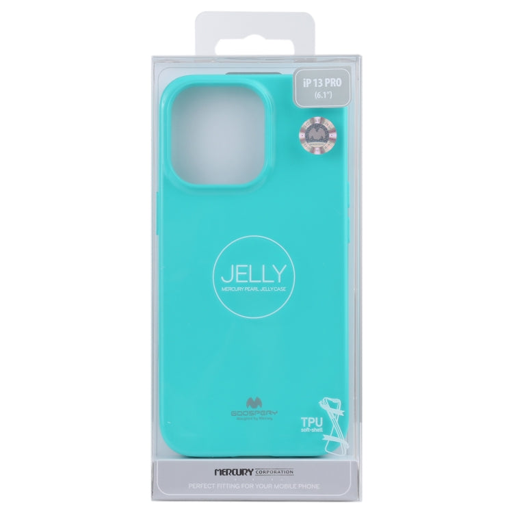 GOOSPERY JELLY Full Coverage Soft Case For iPhone 13 Pro(Mint Green)