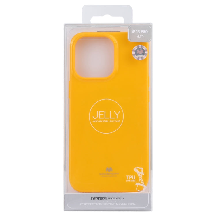 GOOSPERY JELLY Full Coverage Soft Case For iPhone 13 Pro(Yellow)