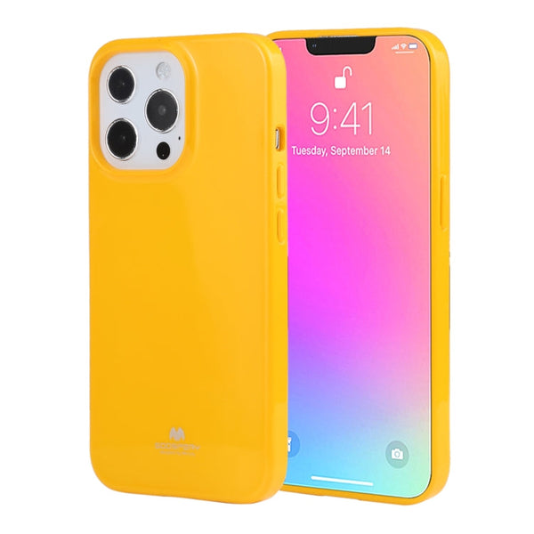 GOOSPERY JELLY Full Coverage Soft Case For iPhone 13 Pro(Yellow)