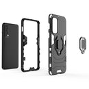 For OnePlus Nord 2 5G PC + TPU Shockproof Protective Case with Magnetic Ring Holder(Black)