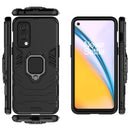For OnePlus Nord 2 5G PC + TPU Shockproof Protective Case with Magnetic Ring Holder(Black)