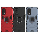 For OnePlus Nord 2 5G PC + TPU Shockproof Protective Case with Magnetic Ring Holder(Black)