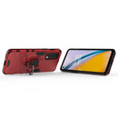 For OnePlus Nord 2 5G PC + TPU Shockproof Protective Case with Magnetic Ring Holder(Red)