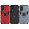 For OnePlus Nord 2 5G PC + TPU Shockproof Protective Case with Magnetic Ring Holder(Red)