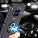 For Huawei nova 8i Metal Ring Holder 360 Degree Rotating TPU Case(Red)