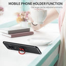 For Huawei nova 8i Metal Ring Holder 360 Degree Rotating TPU Case(Black+Blue)