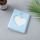 Hollow Heart 64 Pockets Photo Book Album Name Card Holder for Fujifilm Instax Mini 8 /7s /70 /25 /50s /90(Sky Blue)