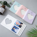 Hollow Heart 64 Pockets Photo Book Album Name Card Holder for Fujifilm Instax Mini 8 /7s /70 /25 /50s /90(Sky Blue)