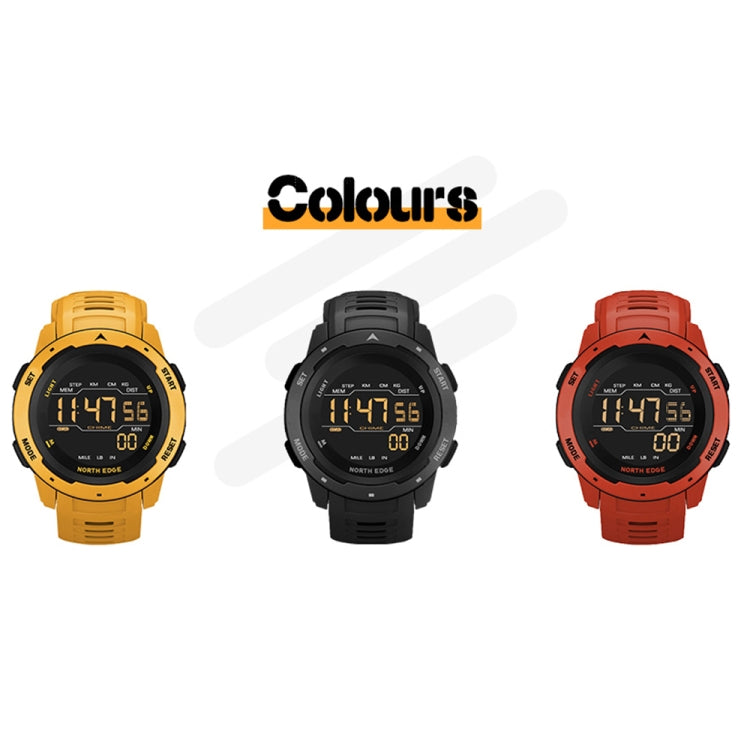 NORTH EDGE Mars Men Luminous Digital Waterproof Smart Sports Watch, Support Alarm Clock & Countdown & Sports Mode(Black)
