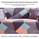 Double Seat Full Coverage Elastic Non-slip Sofa Cover(Rubik Cube Purple)