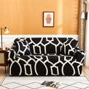 Double Seat Full Coverage Elastic Non-slip Sofa Cover(Fashion Black)