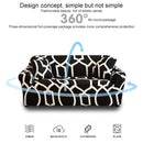 Double Seat Full Coverage Elastic Non-slip Sofa Cover(Fashion Black)