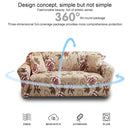 Double Seat Full Coverage Elastic Non-slip Sofa Cover(Flowers Bloom)