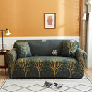 Double Seat Full Coverage Elastic Non-slip Sofa Cover(Fortune Tree)