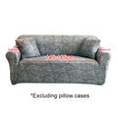 Double Seat Full Coverage Elastic Non-slip Sofa Cover(Grey)