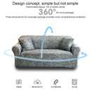 Double Seat Full Coverage Elastic Non-slip Sofa Cover(Grey)