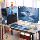 Desktop Computer LCD Monitor Cloth Dust-proof Cover, Size:24 inch(Lovers Swan)