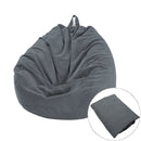 Corduroy Lazy Bean Bag Chair Sofa Cover, Size:100x120cm(Dark Grey)