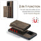 For Samsung Galaxy S20 Ultra DG.MING M1 Series 3-Fold Multi Card Wallet + Magnetic Back Cover Shockproof Case with Holder Function(Coffee)