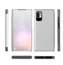 For Xiaomi Redmi Note 10 5G Carbon Fiber Texture View Time Horizontal Flip Leather Case with Holder & Touch Call Display ID(White)