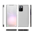 For Xiaomi Redmi Note 10 Pro Carbon Fiber Texture View Time Horizontal Flip Leather Case with Holder & Touch Call Display ID(White)