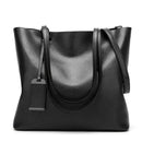 Fashion PU Leather Ladies HandBags Women Messenger Bags Crossbody Shoulder Bag(Black)
