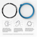 For Garmin Fenix 6X/6X Pro/6X Sapphire Smart Watch Steel Bezel Ring, A Version(Black Ring White Letter)