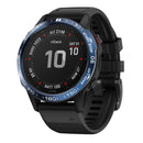 For Garmin Fenix 6X/6X Pro/6X Sapphire Smart Watch Steel Bezel Ring, A Version(Blue Ring White Letter)