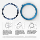 For Garmin Fenix 6X/6X Pro/6X Sapphire Smart Watch Steel Bezel Ring, A Version(Blue Ring White Letter)