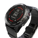 For Garmin Fenix 5X/5X Plus Smart Watch Steel Bezel Ring, B Version(Black Ring White Letter)