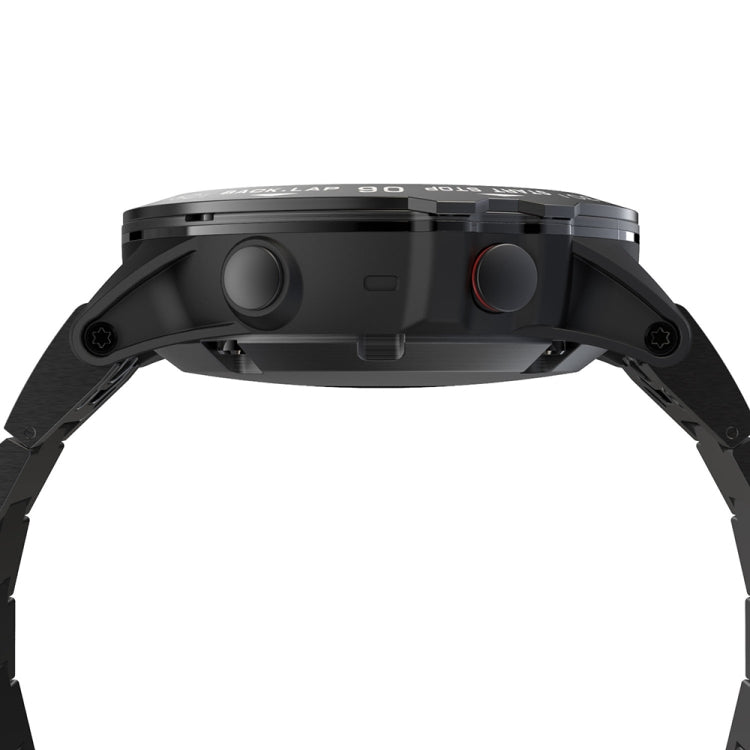 For Garmin Fenix 5X/5X Plus Smart Watch Steel Bezel Ring, B Version(Black Ring White Letter)