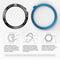 For Garmin Fenix 5X/5X Plus Smart Watch Steel Bezel Ring, B Version(Black Ring White Letter)