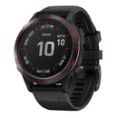 For Garmin Fenix 6/6 Pro/ 6 Sapphire Smart Watch Steel Bezel Ring, B Version(Black Ring Red Letter)