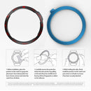 For Garmin Fenix 6/6 Pro/ 6 Sapphire Smart Watch Steel Bezel Ring, B Version(Black Ring Red Letter)