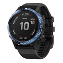 For Garmin Fenix 6/6 Pro/ 6 Sapphire Smart Watch Steel Bezel Ring, B Version(Blue Ring White Letter)